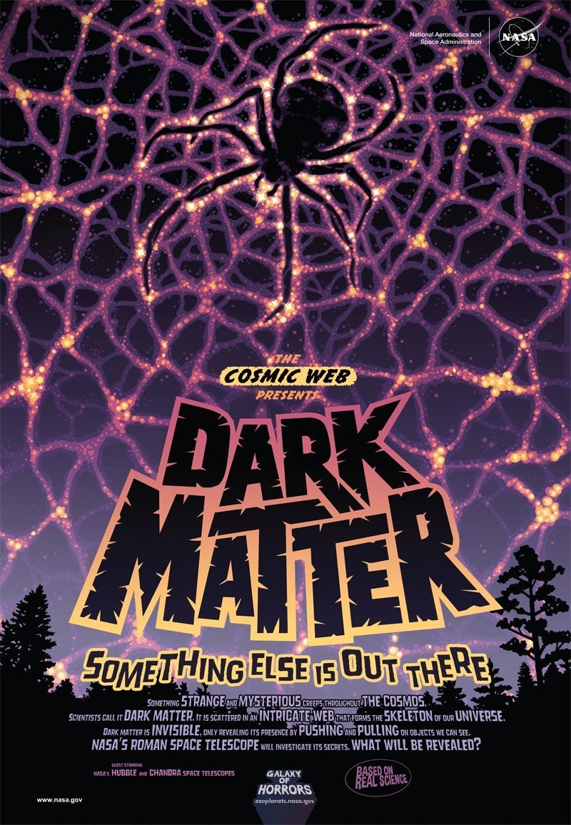 cartel de la materia oscura de la nasa horror