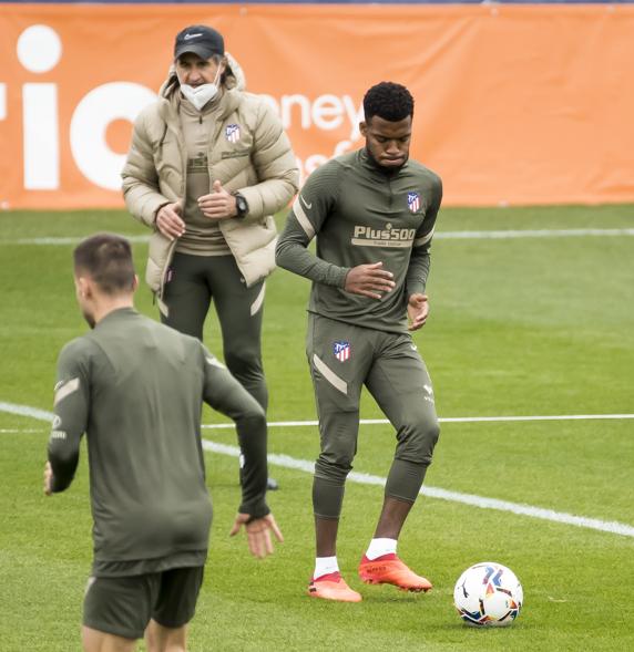 Entrenamiento del At.Madrid en la ciudad deportiva del Cerro del Espino en Majadahonda. Lemar