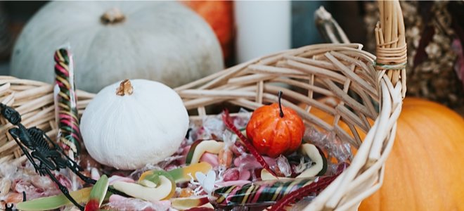 canasta de regalos de halloween