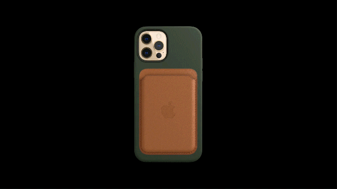 Funda de silicona para iPhone 12 Pro_Billetera de cuero con MagSafe