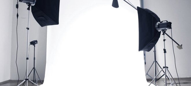 telón de fondo de fotografía con luces profesionales