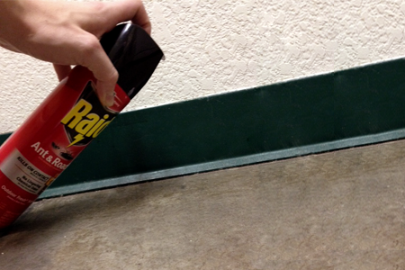 Raid Ant & Roach Killer aplicado al piso