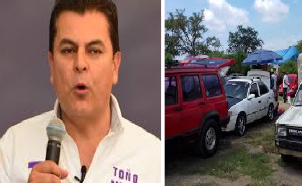 El edil Toño Mejía protege tianguis de autos robados que se instala en San Nicolás, Tequisquiapan