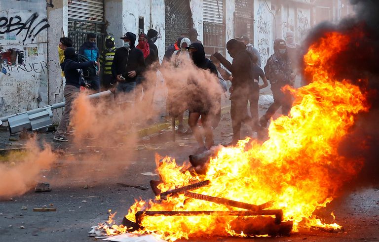 Protestas contra el Gobierno chileno en Valparaíso el pasado lunes.