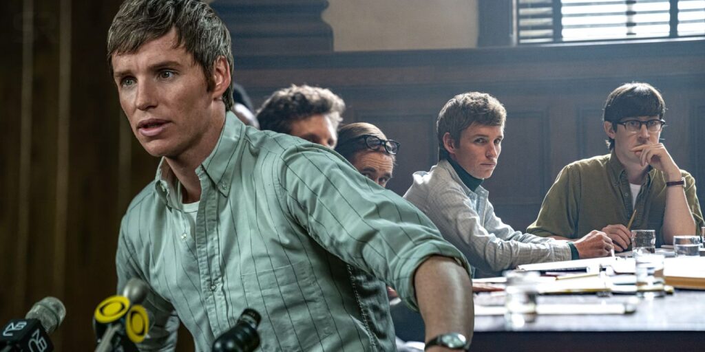 El juicio del final de los 7 de Chicago es la peor parte de la película