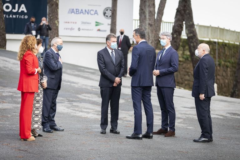 Pedro Sánchez, a su llegada el pasado domingo a la clausura del II Foro La Toja-Vínculo Atlántico.