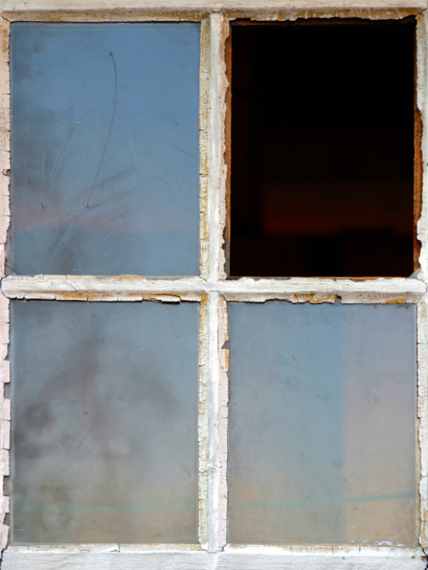 Habilidades de bricolaje de un papá a un graduado, ventana rota, Justin DiPego