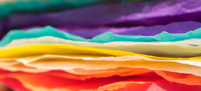 papel de seda de colores