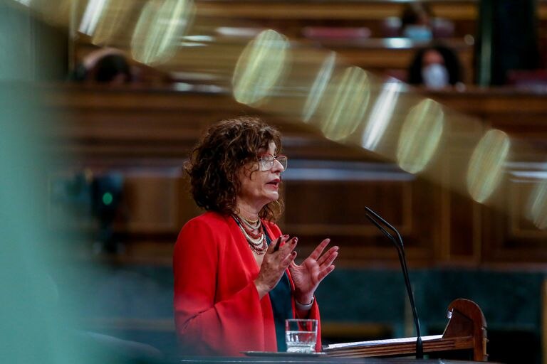 La ministra de Hacienda, María Jesús Montero, en el Congreso.