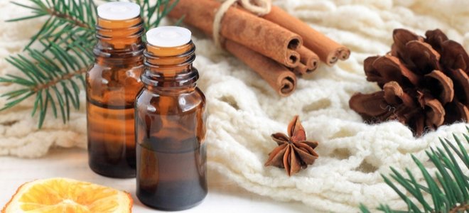 aceites esenciales con canela, naranja y pino