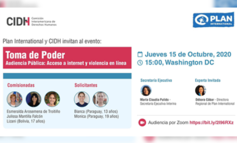 Niñas y jóvenes presentan informe sobre violencia en línea a la CIDH