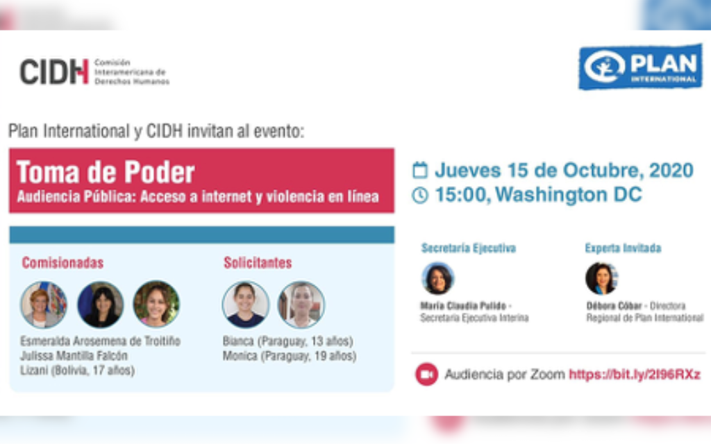 Niñas y jóvenes presentan informe sobre violencia en línea a la CIDH