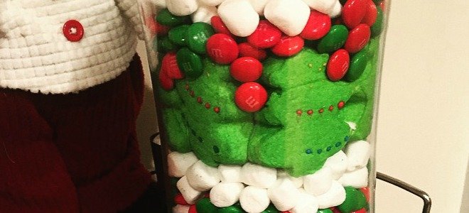 Caramelos en un frasco.