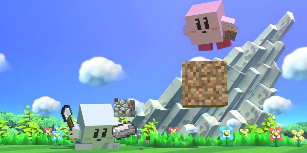 Se revela la transformación de Minecraft de Super Smash Bros.Ultimate Kirby