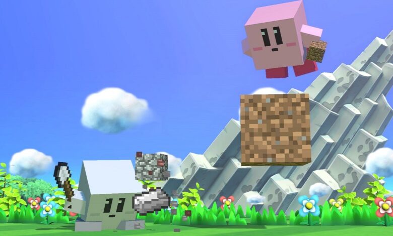 Se revela la transformación de Minecraft de Super Smash Bros.Ultimate Kirby