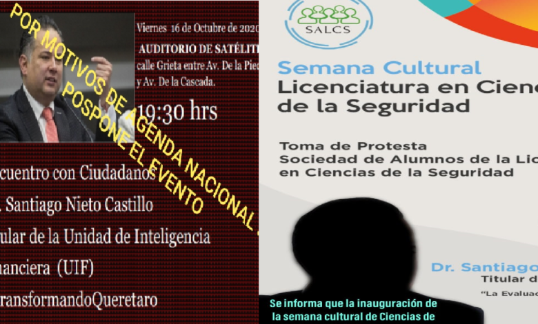 Suspende Santiago Nieto de último momento su visita a Querétaro, por reunión con AMLO
