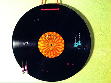 Upcycle para organizar, soporte para pendientes, grabar, álbum, LP 