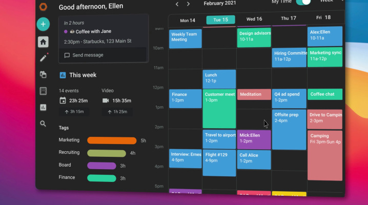 Woven se suma al plan premium de $ 20 / mes de su aplicación de calendario