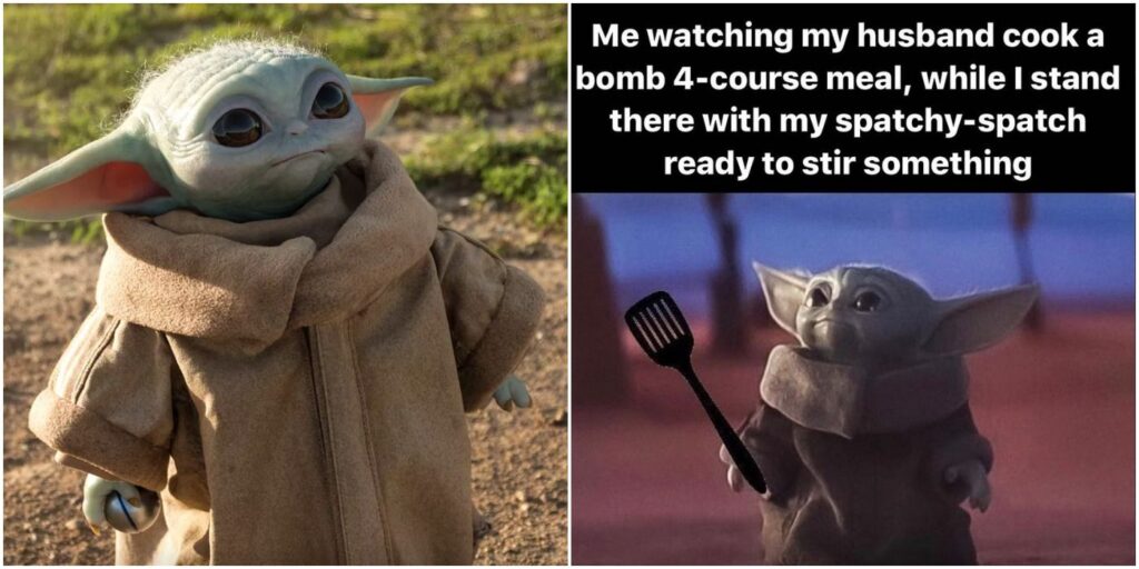 15 memes más divertidos de Baby Yoda "Looking Up" | ScreenRant