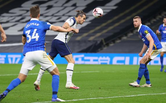 Así marcó Bale su primer gol en su segunda etapa en el Tottenham, que valió el triunfo ante el Brighton