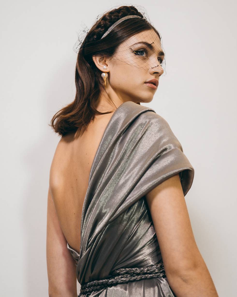 Modelo de Dior de la colección Alta Costura Primavera-Verano 2020.