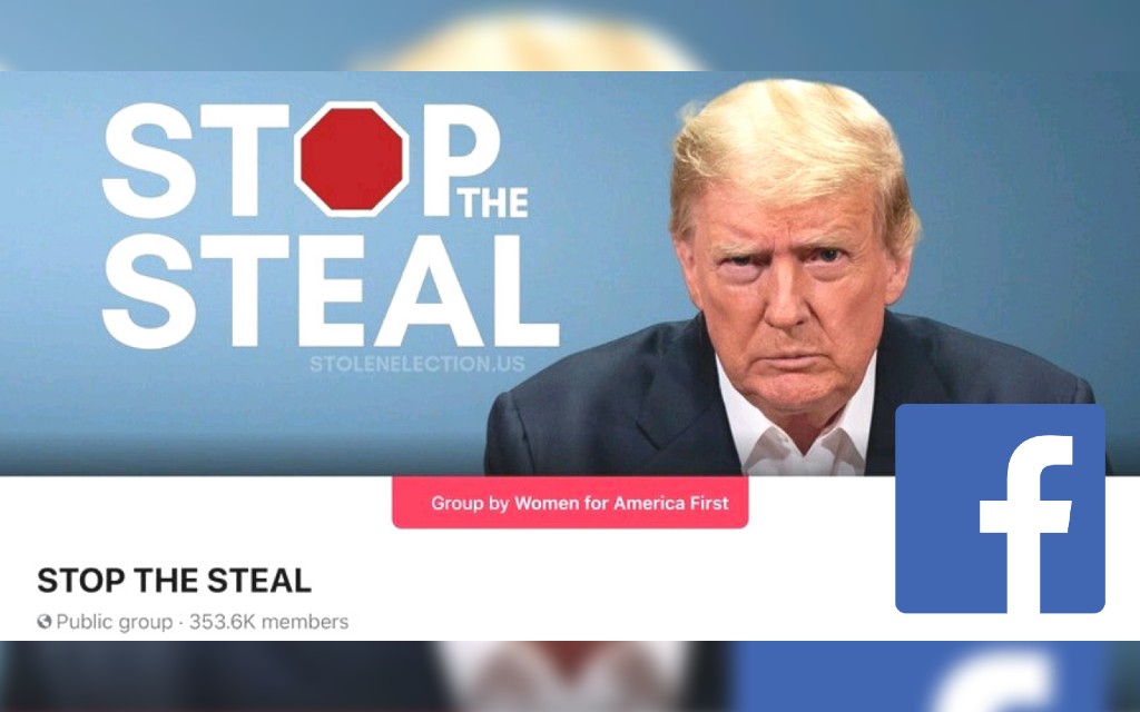 Facebook elimina grupo partidario de Trump por información falsa y retórica violenta