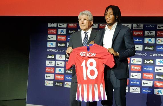 Presentación de Gelson Martins con el Atlético de Madrid.