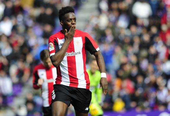 Williams celebra el tercer gol rojiblanco en Pucela este año