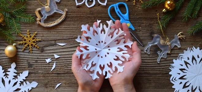 copos de nieve de papel