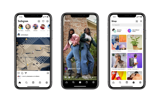 El rediseño de Instagram coloca las pestañas Carretes y Comprar en la pantalla de inicio