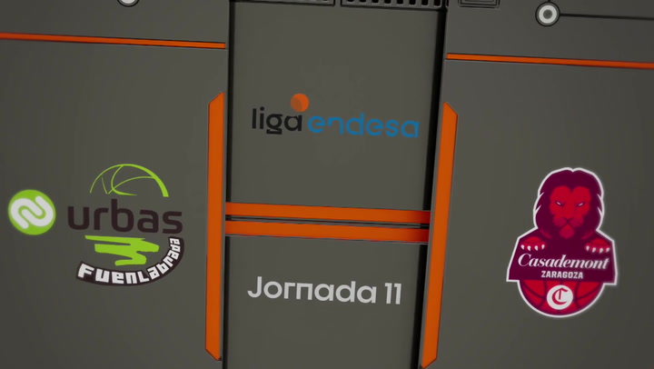 Resumen del Urbas Fuenlabrada - Casademont Zaragoza (82-81) de la Liga Endesa Resumen del Urbas Fuenlabrada - Casademont Zaragoza (82-81) de la Liga Endesa