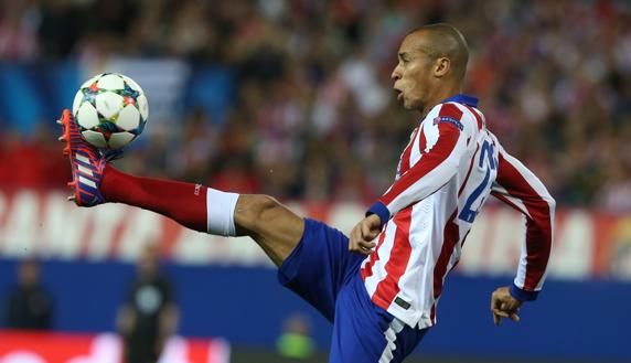 Joao Miranda, con la camiseta del Atlético de Madrid.