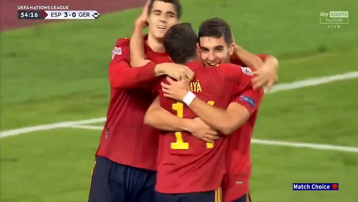 España-Alemania 4-0. Gol de Ferran Torres