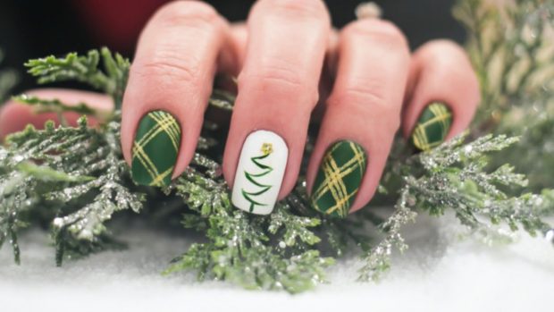 uñas navidad