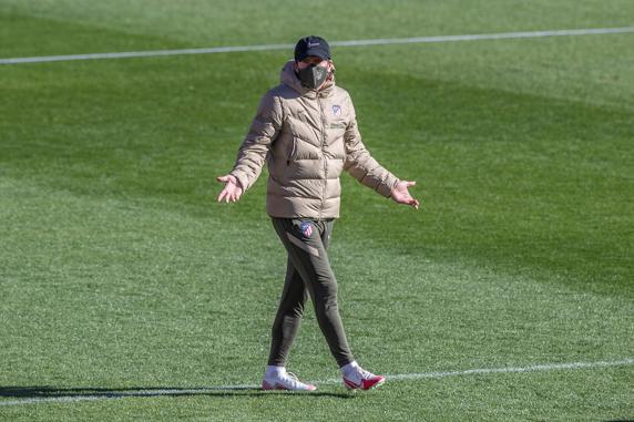 El entrenador del Atlético de Madrid Diego Pablo Simeone