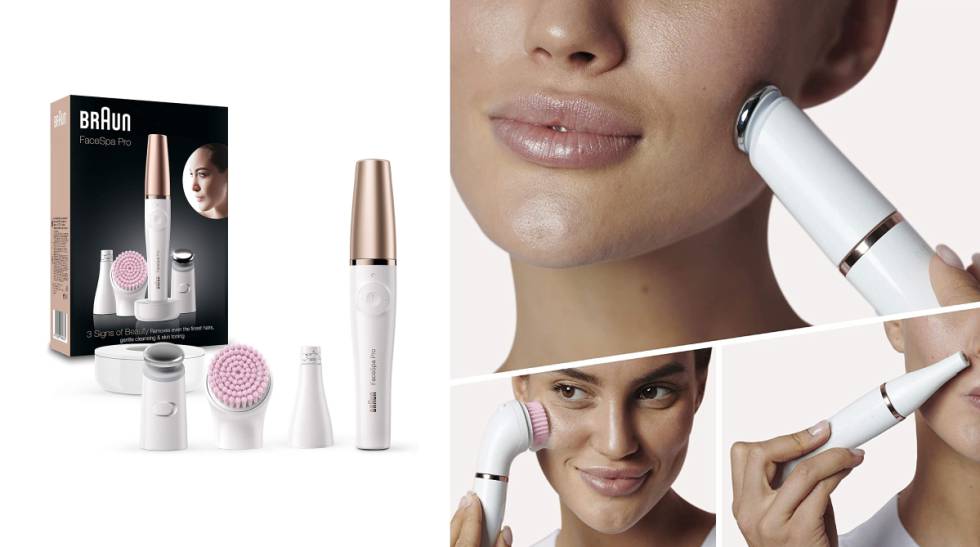 Depiladora facial y cepillo limpiador Braun
