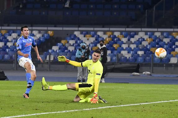 El 'Chucky' Lozano anotó el segundo tanto del Nápoles