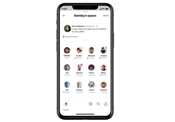 La prueba de espacios de audio de Twitter incluye transcripciones, controles de altavoces y funciones de informes