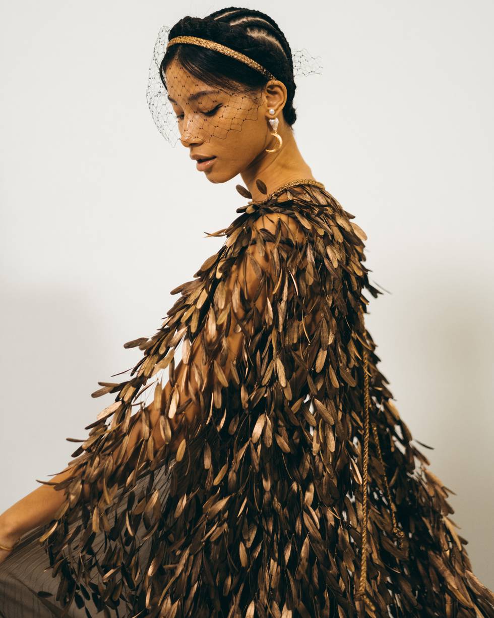 Modelo de Dior de la colección Alta Costura Primavera-Verano 2020.