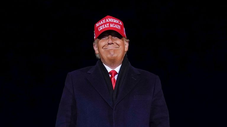 Trump durante la campaña de 2020.