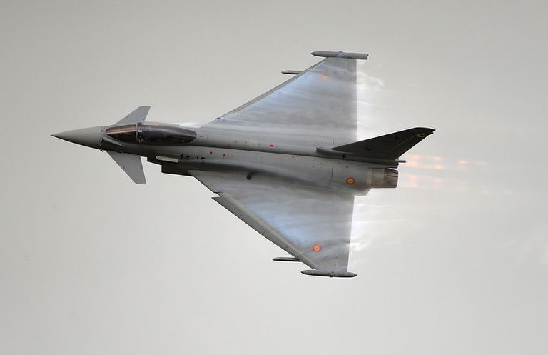 Cazabombardero Eurofighter de la Fuerza Aérea española.