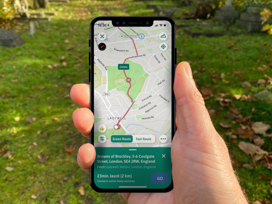 Go Jauntly aplica IA para buscar escala a través de rutas para caminar 'más ecológicas'
