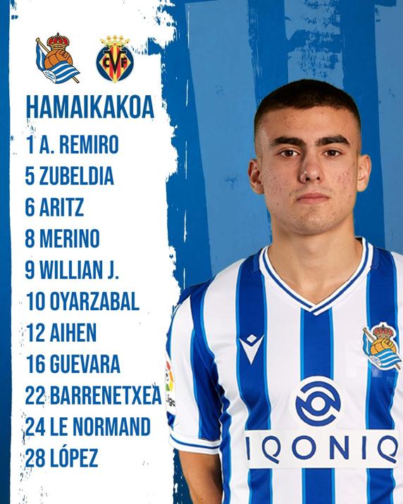 'Once' de la Real Sociedad contra el Villarreal