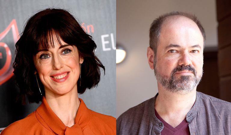 Los escritores Irene Vallejo y Juan Villoro.