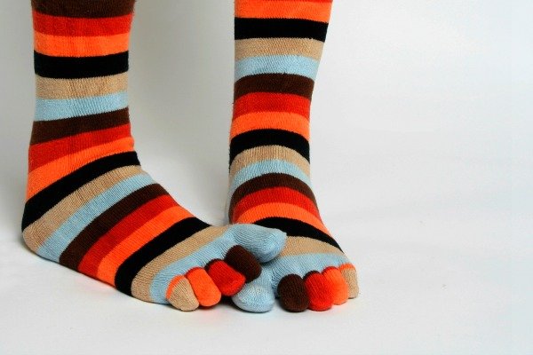 Calcetines con punta.