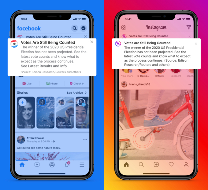 Mensaje electoral de Facebook
