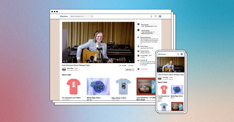 Los músicos obtienen la mayor parte de la venta de entradas con la nueva función de conciertos en directo de Bandcamp