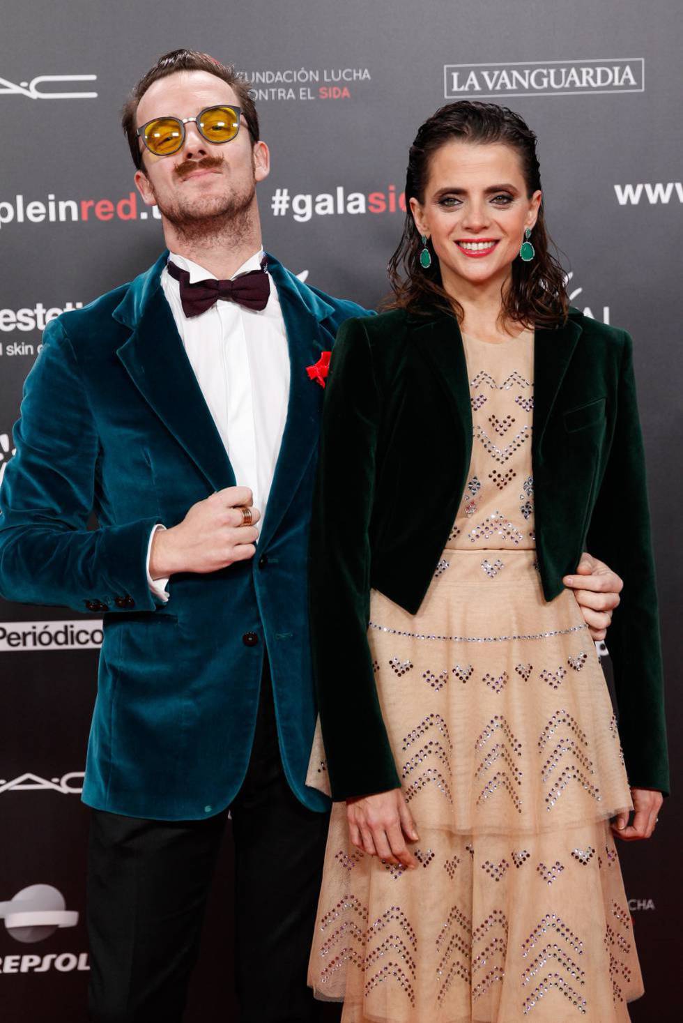 L'actriu Macarena Gómez i el seu marit, Aldo Comas, a la gala contra la sida.