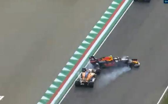 Sainz evitó el impacto con Albon con grandes reflejos