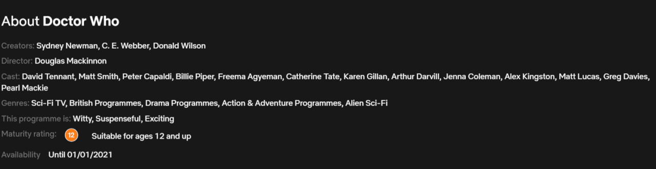 doctor-quien-programó-dejar-netflix-uk-en-enero-2021-netflix-info médico que tenía previsto dejar netflix uk en enero de 2021 netflix info